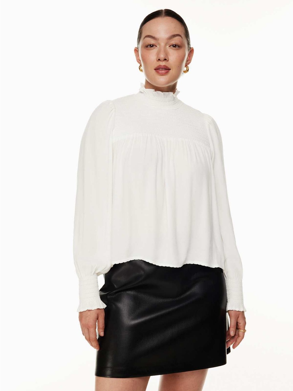Aritzia Wilfred Nessie Blouse in light birch